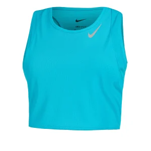 Dri-Fit Fast Crop Hardloopshirt Dames-Turkoois