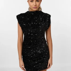 Pailletten Mini Jurk Dames – Met Schoudervulling & Glamoureuze Party Look