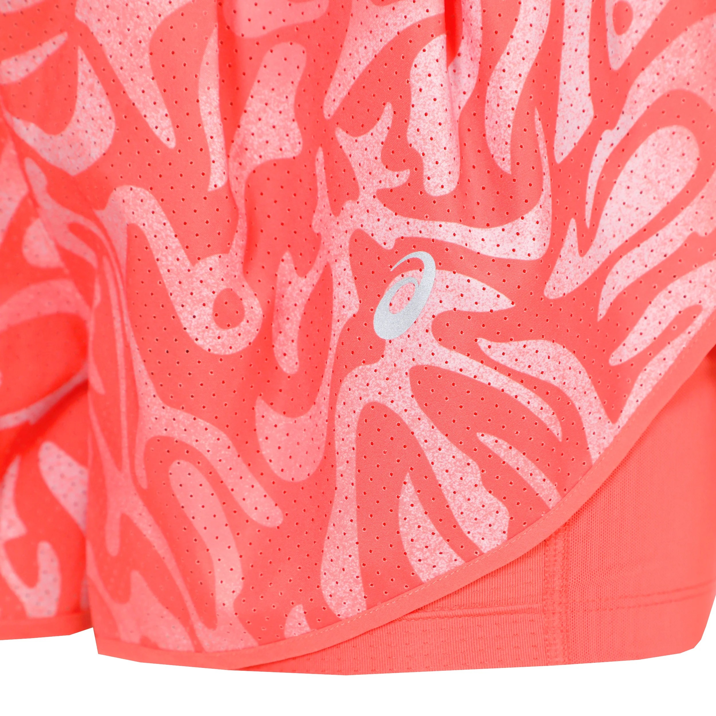 Road AOP 2in1 3.5in Hardloopshorts Dames-oranje - Afbeelding 4