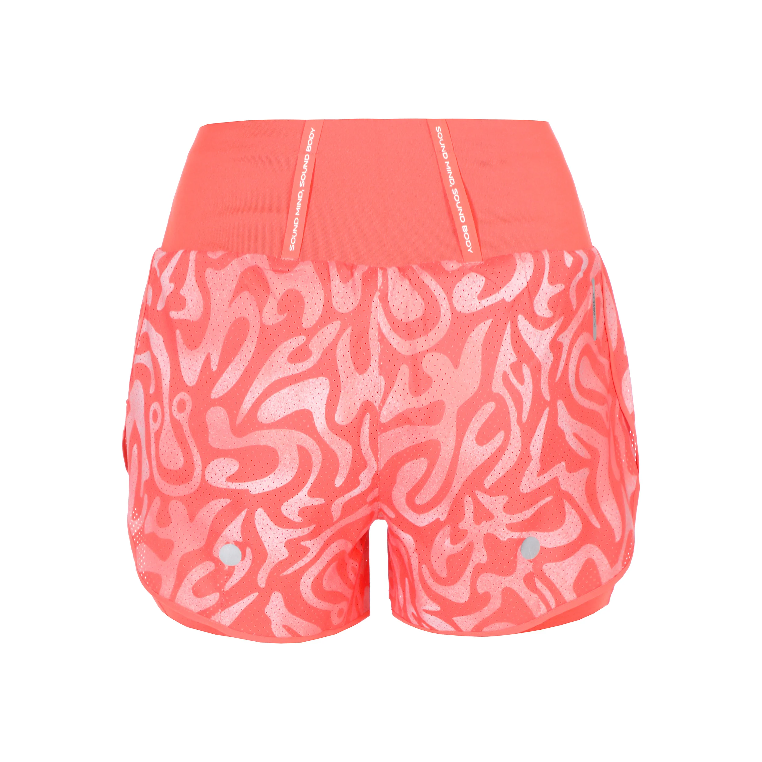 Road AOP 2in1 3.5in Hardloopshorts Dames-oranje - Afbeelding 3