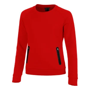 Crew Sweatshirt Dames-Rood