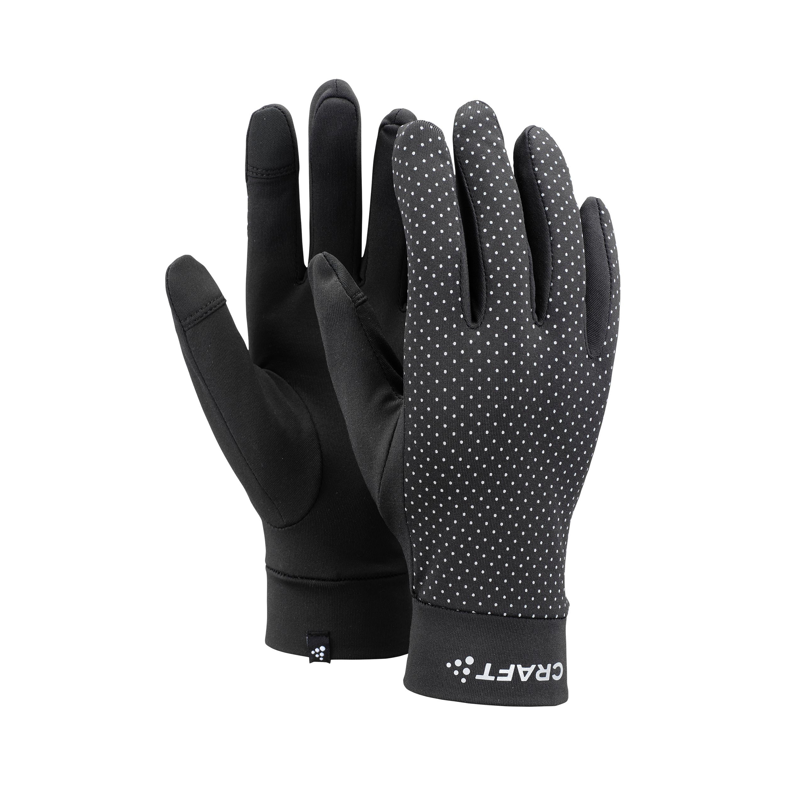 Lumen Fleece Hardloophandschoenen-Zwart - Afbeelding 2