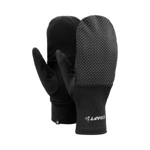 Lumen Fleece Hybrid Hardloophandschoenen-Zwart