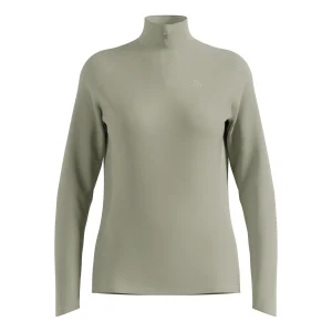 Essential Ceramiwarm 1/2 Zip Hardloopshirt Dames-Olijf