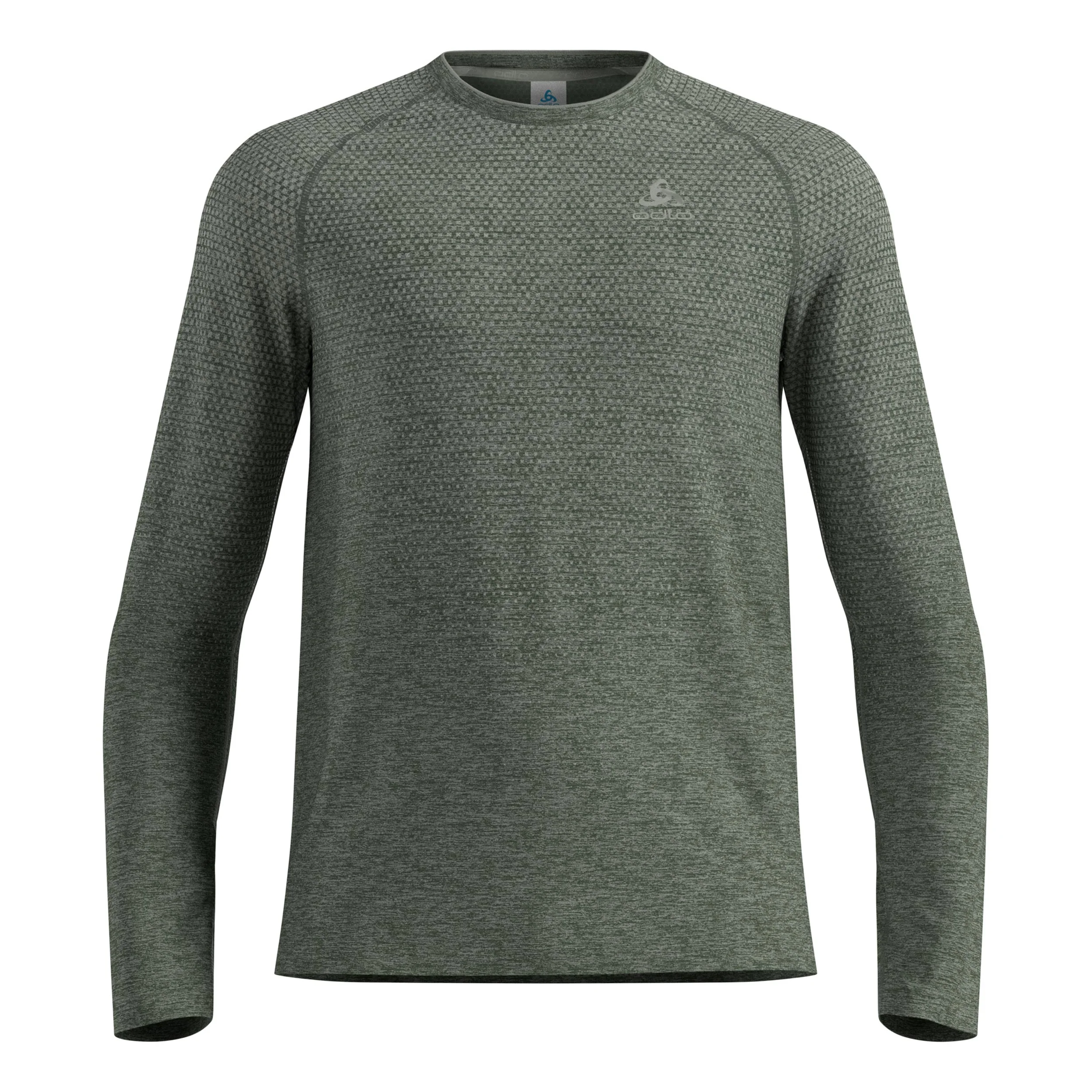 Essential Seamless Crew Neck Longsleeve Heren-olijf