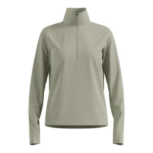Essential Thermal Midlayer 1/2 Zip Hardloopshirt Dames-Olijf