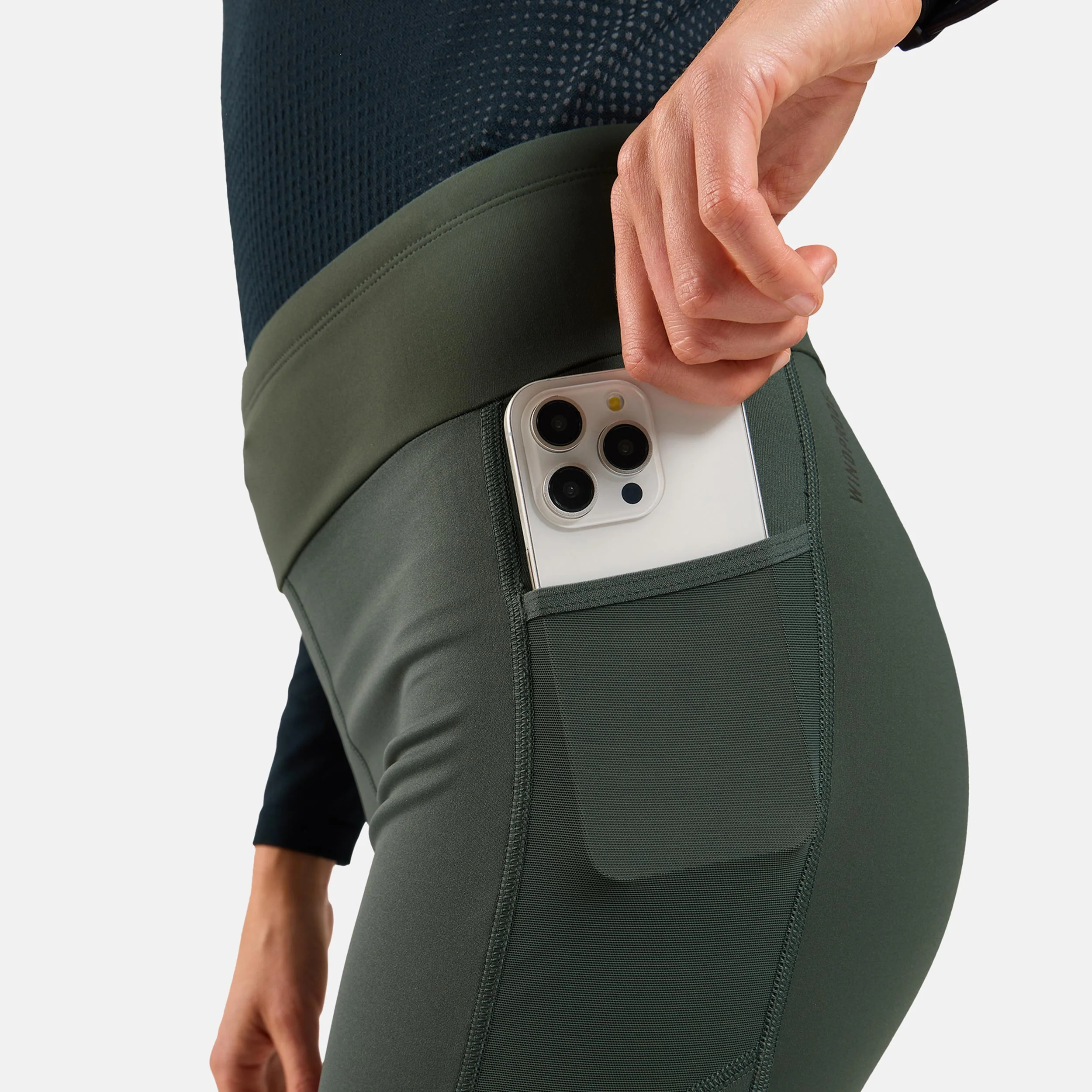 Zeroweight Warm Reflective Hardlooplegging Dames-Olijf - Afbeelding 7