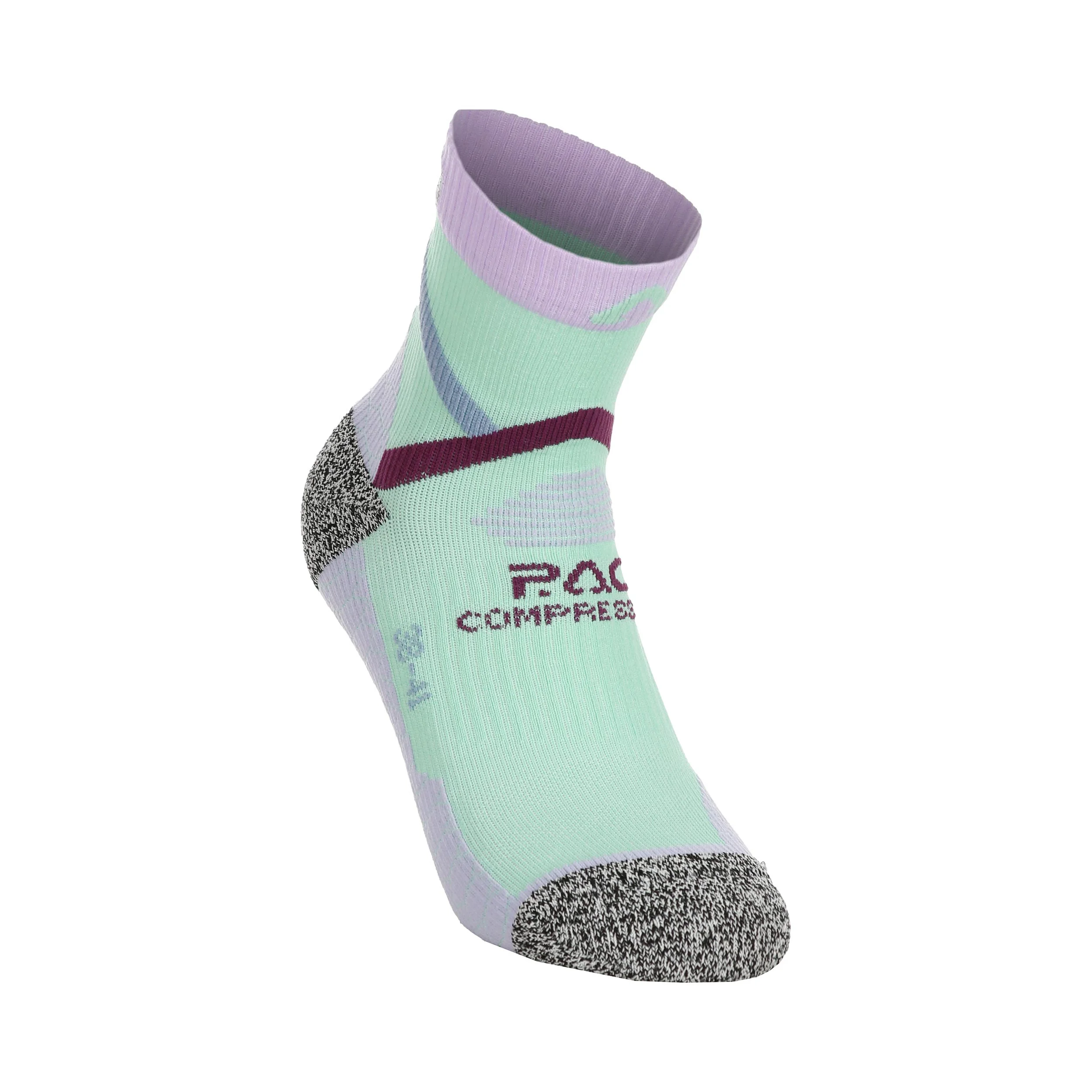 RN 6.2 Reflective Pro Mid Compression Compressie-sokken Dames-Mint,Paars - Afbeelding 2