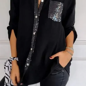 Dames Blouse | Relaxte pasvorm met subtiele glans