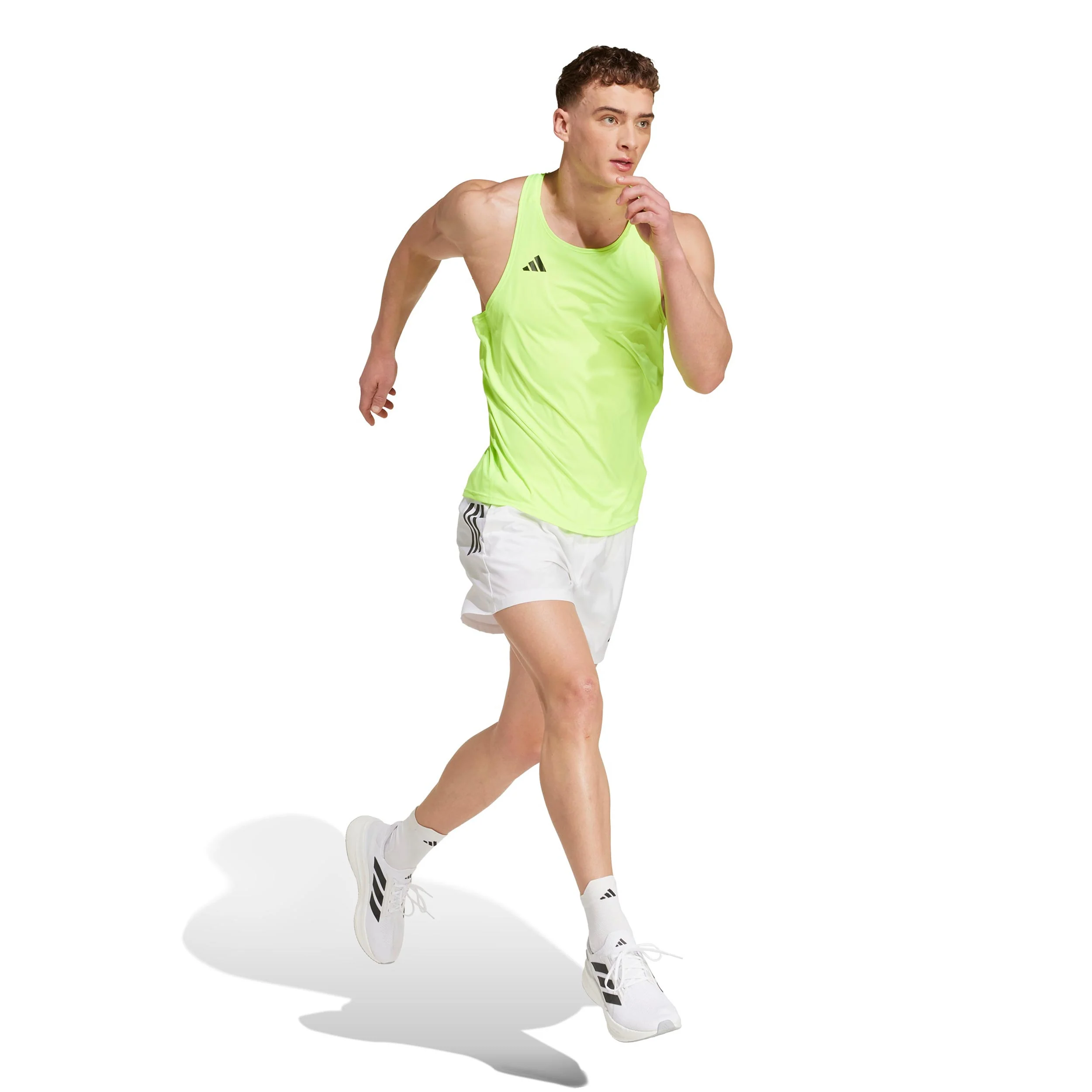 adizero Essential Hardloopshirt Heren-neongeel - Afbeelding 5