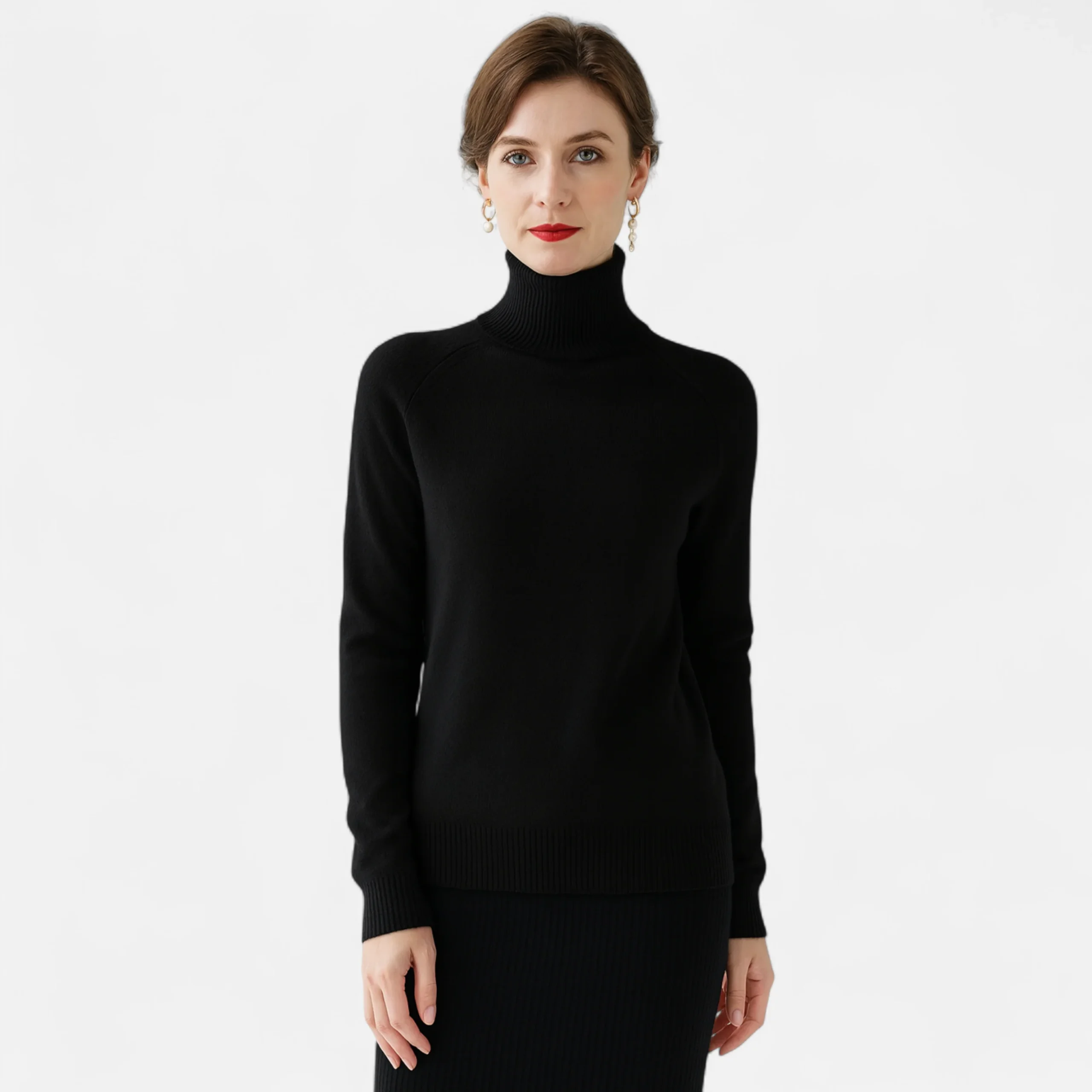 Dames Mock Neck Trui – Warm Elegant Winter - Afbeelding 4