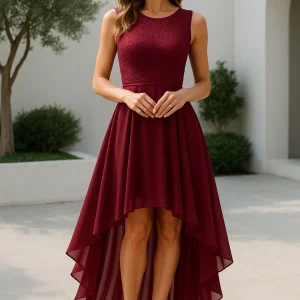 Yinthe – Asymmetrische avondjurk met vloeiende elegantie