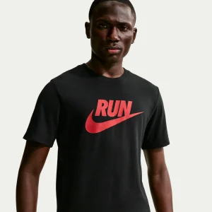 Run Swoosh Hardloopshirt Heren - zwart, rood