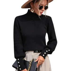 Elira – Dames Coltrui Gebreide Trui Elegant Warme Top