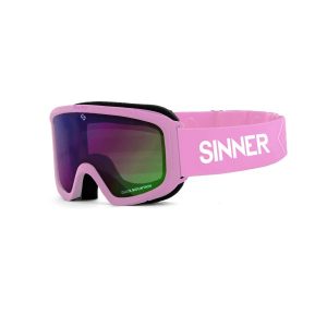 Sinner DUCK MOUNTAIN JUNIOR Skibril mat pink met spiegellens