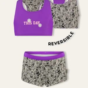 B.Nosy Sanna Reversible Bikini Paars / Zwart-Wit