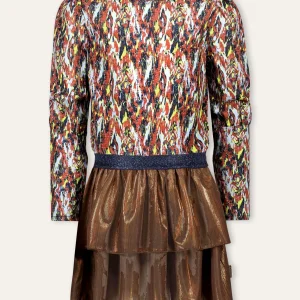 B.Nosy Dhalia Jurk Print / Bruin