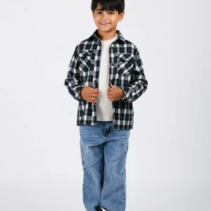 Bas Blouse Ruit Blauw