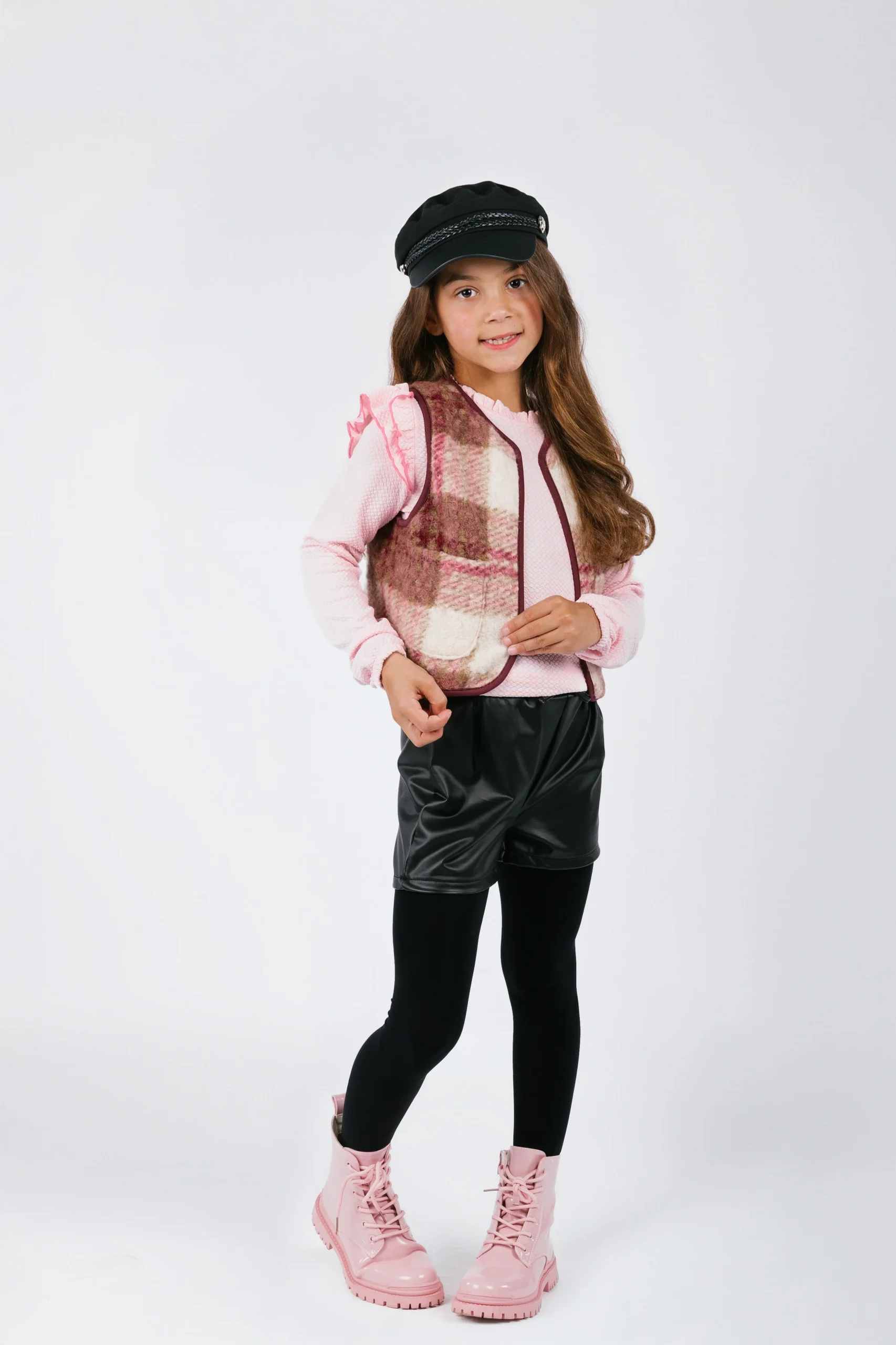 Gina Gilet Ruit Roze - Afbeelding 3