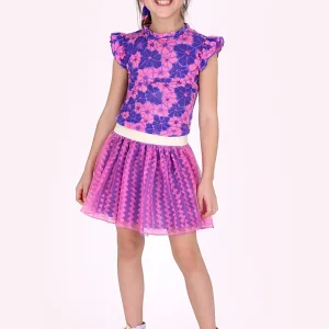 Tamar top bloemen Paars