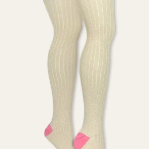 Mia B.Nosy girls glitter thight Ecru