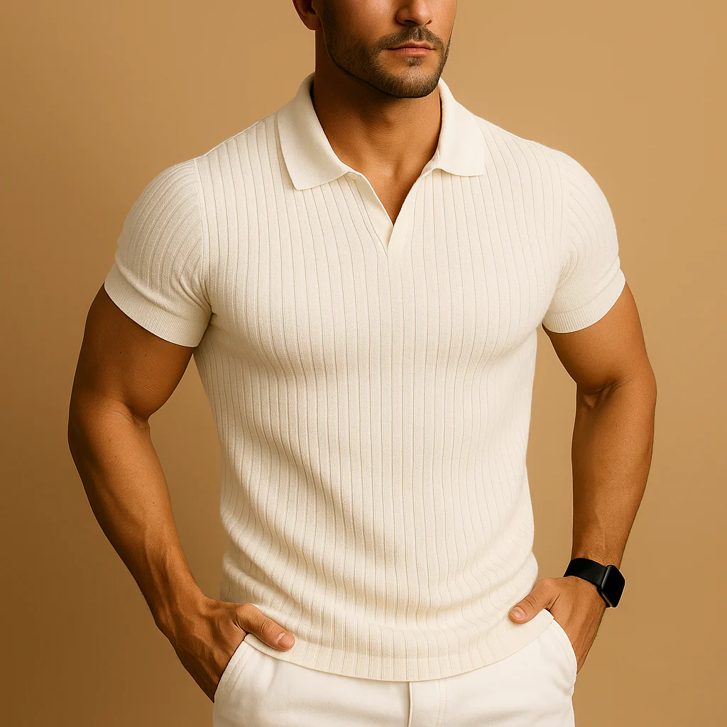 Mick – Heren slim fit poloshirt met luxe afwerking