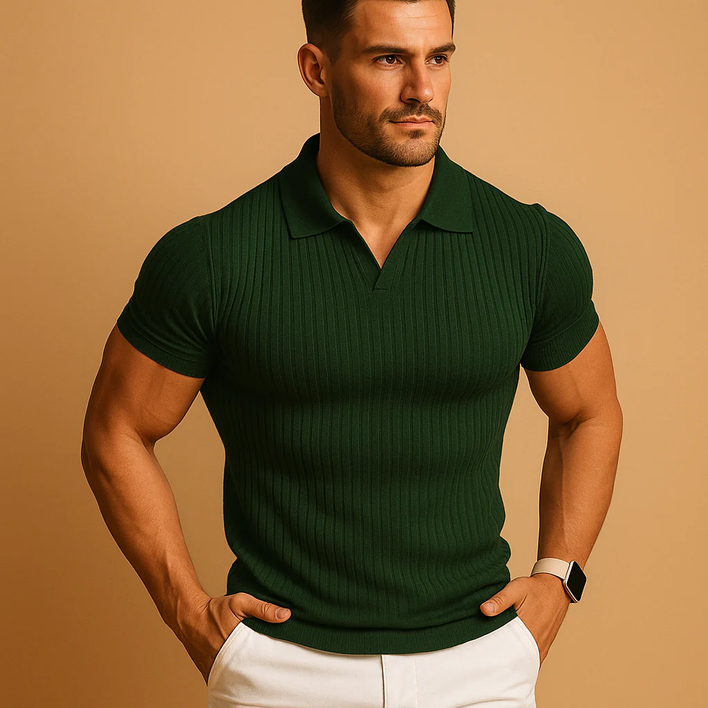 Mick – Heren slim fit poloshirt met luxe afwerking - Afbeelding 4