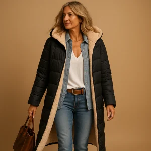 Dames Lange Winterjas | Elegante jas met warmte en stijl