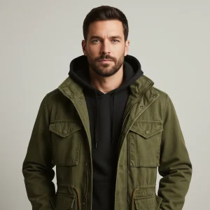 Heren Field Jacket Jas Casual Tussenjas Utility Jack